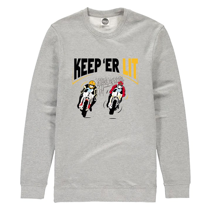 Keep Er Lit Sweatshirt Heather Grey - click to enlarge