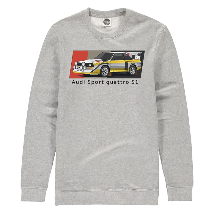 Group B Monster Audi Quattro S1 Sweatshirt Heather Grey - click to enlarge