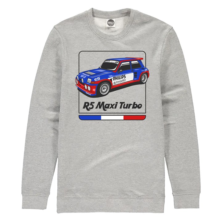 Group B Monster Renault 5 Maxi Turbo Sweatshirt Heather Grey - click to enlarge
