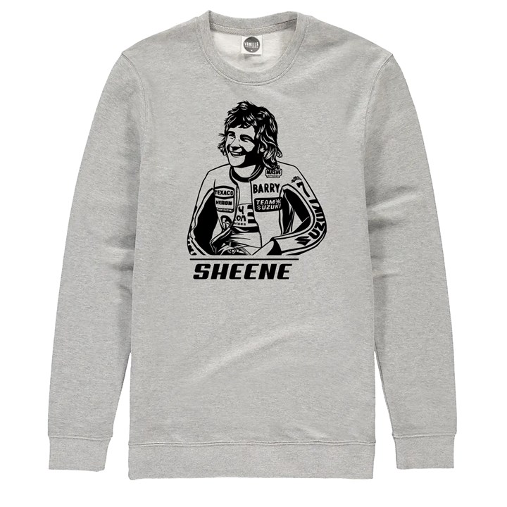 Barry Sheene Sweatshirt Heather Grey - click to enlarge