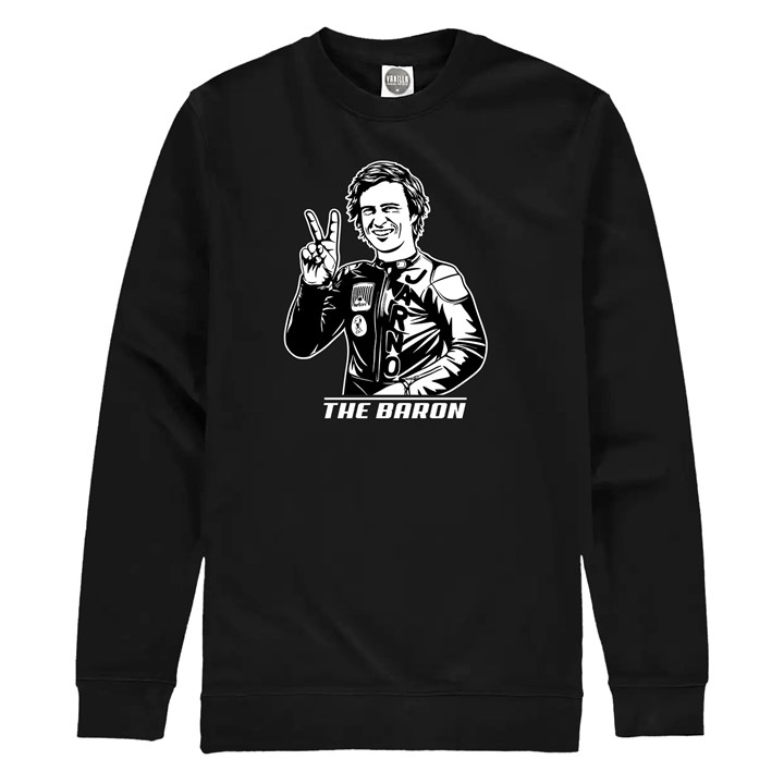 Jarno Saarinen - The Baron Sweatshirt Black - click to enlarge