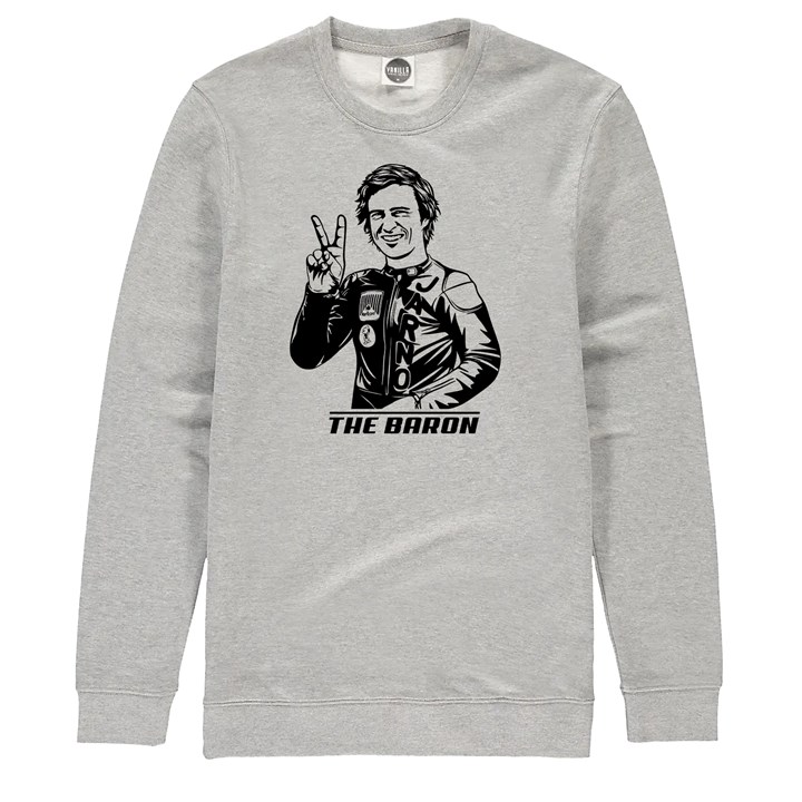 Jarno Saarinen - The Baron Sweatshirt Heather Grey - click to enlarge