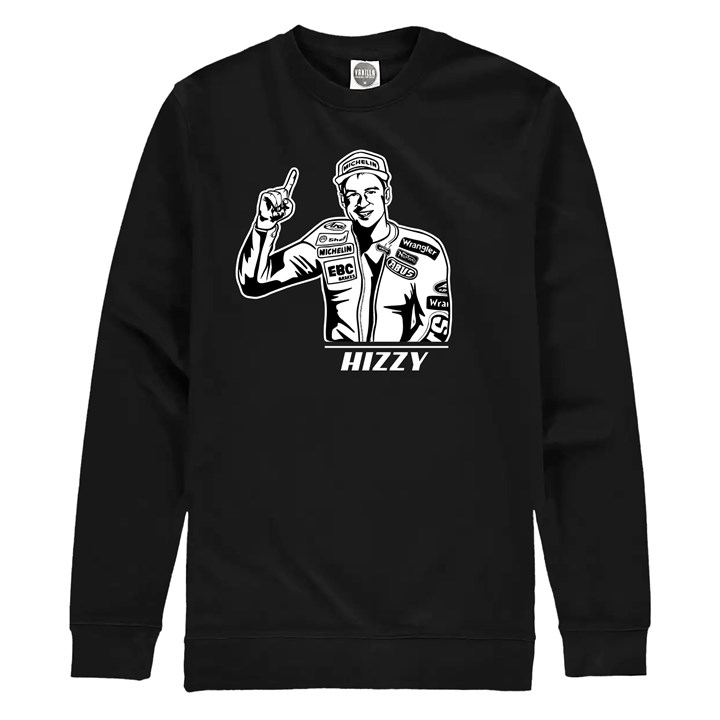 Steve Hislop Stencil Sweatshirt Black - click to enlarge