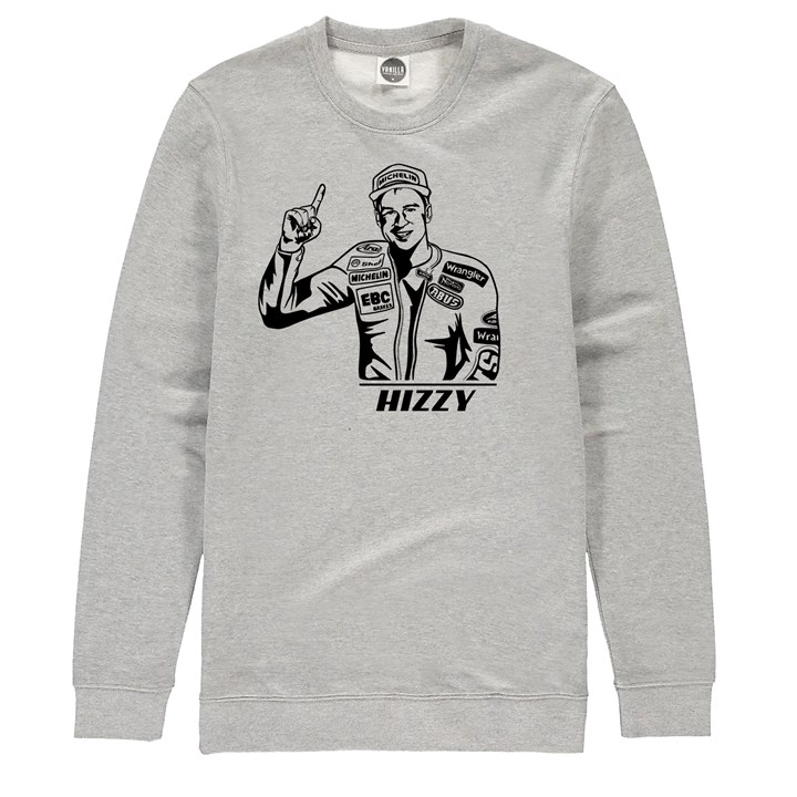 Steve Hislop Stencil Sweatshirt Heather Grey - click to enlarge