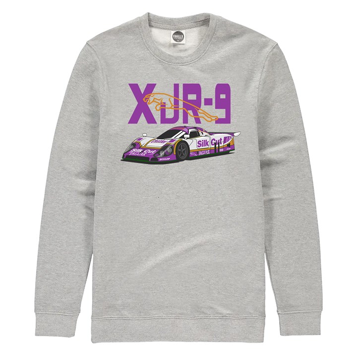 Jaguar XJR9 Group C Car Sweatshirt Heather Grey - click to enlarge