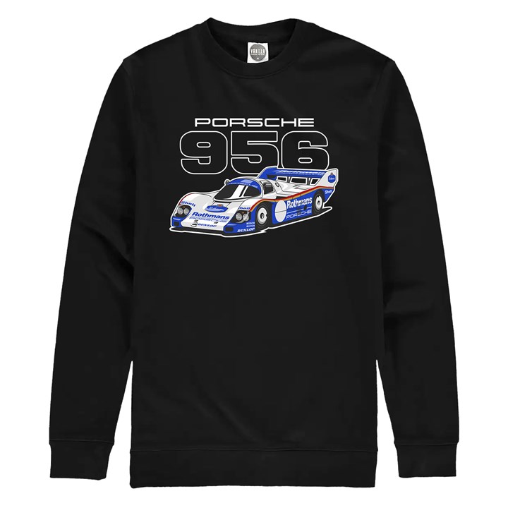 Porsche 956 Group C Car Sweatshirt Black - click to enlarge