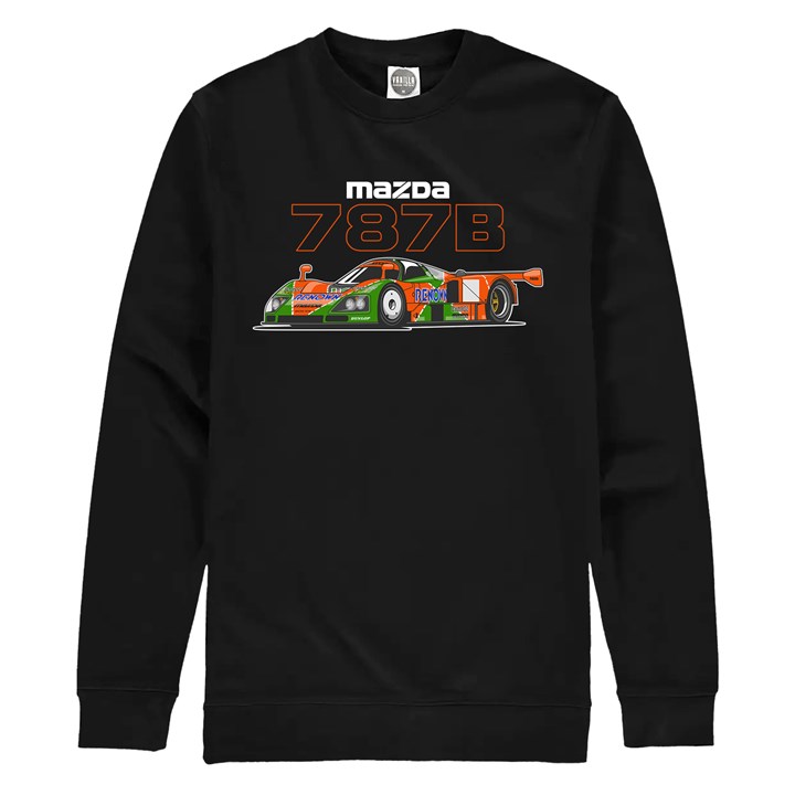 Mazda 787B Group C Car Sweatshirt Black - click to enlarge