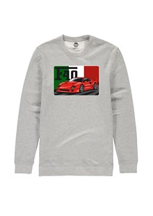 Ferrari F40 Stencil Sweatshirt Heather Grey