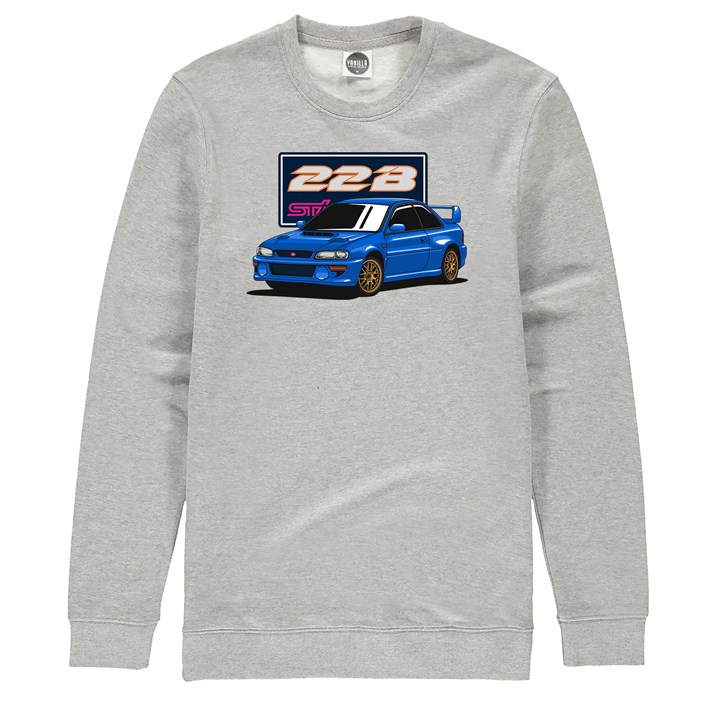Subaru Impreza 22B Sweatshirt Heather Grey - click to enlarge