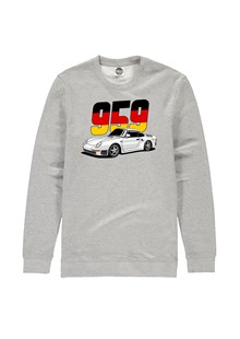 Porsche 959 Dream Car Sweatshirt Heather Grey