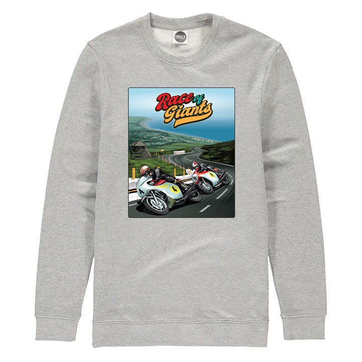Hailwood vs Ago Race of Giants Sweatshirt Heather Grey - click to enlarge