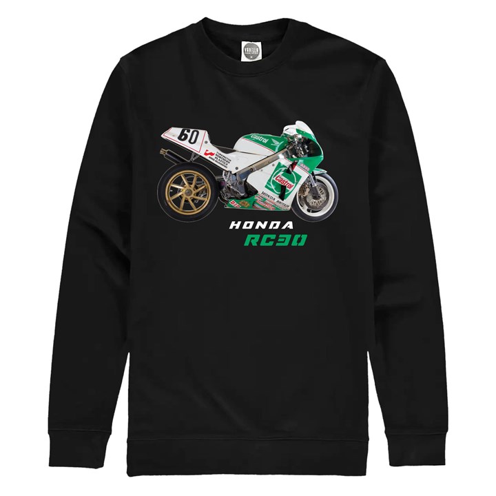 Honda RC30 Sweatshirt Black - click to enlarge