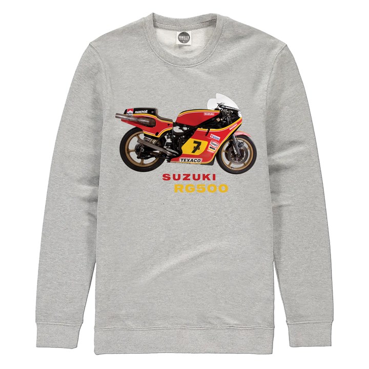 Suzuki RG500 Sweatshirt Heather Grey - click to enlarge