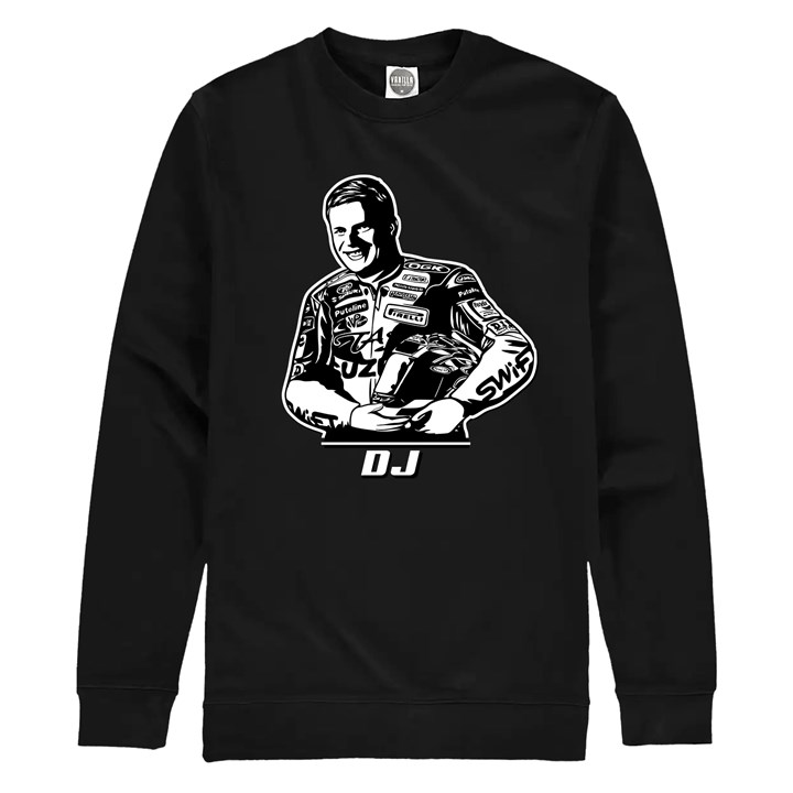 David Jefferies Stencil Sweatshirt Black - click to enlarge