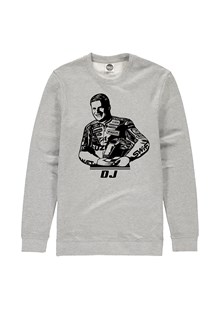 David Jefferies Stencil Sweatshirt Heather Grey