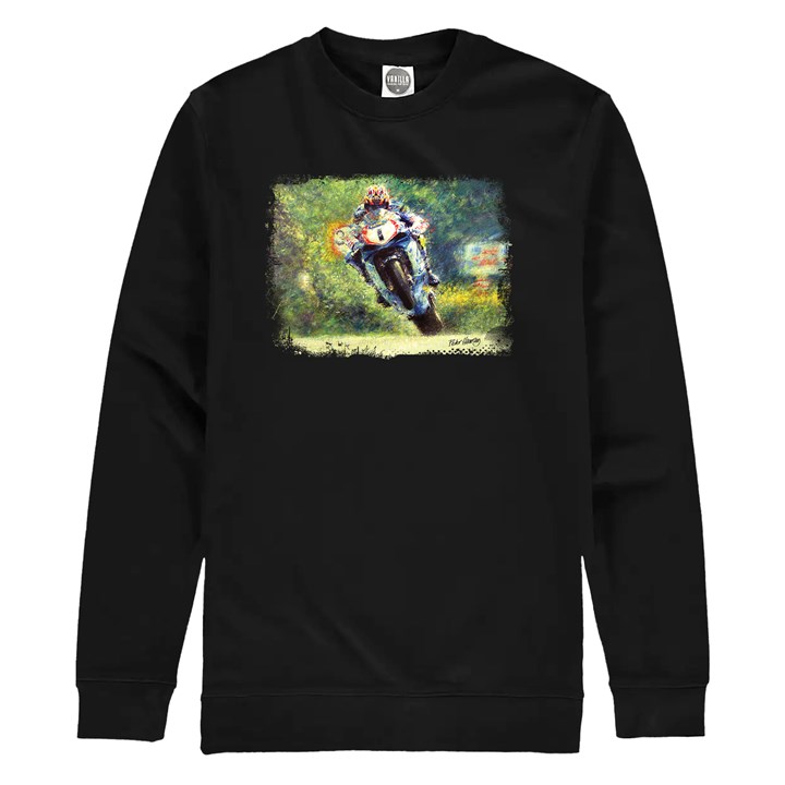David Jefferies Art Print Sweatshirt Black - click to enlarge