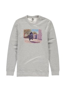 Geoff Duke Art Print Sweatshirt Heather Grey