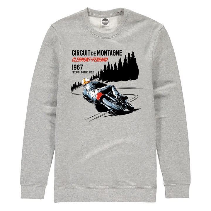 Mike Hailwood Honda Six Sweatshirt Heather Grey - click to enlarge