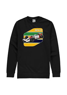 Ayrton Senna F1 Legend Art Print Sweatshirt Black