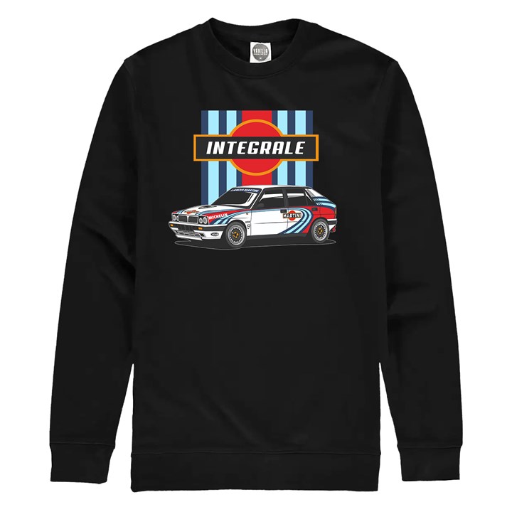 Lancia Delta Integrale Group A Rally Legend Sweatshirt Black - click to enlarge