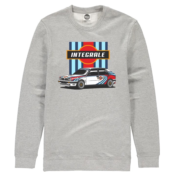 Lancia Delta Integrale Group A Rally Legend Sweatshirt Heather Grey - click to enlarge
