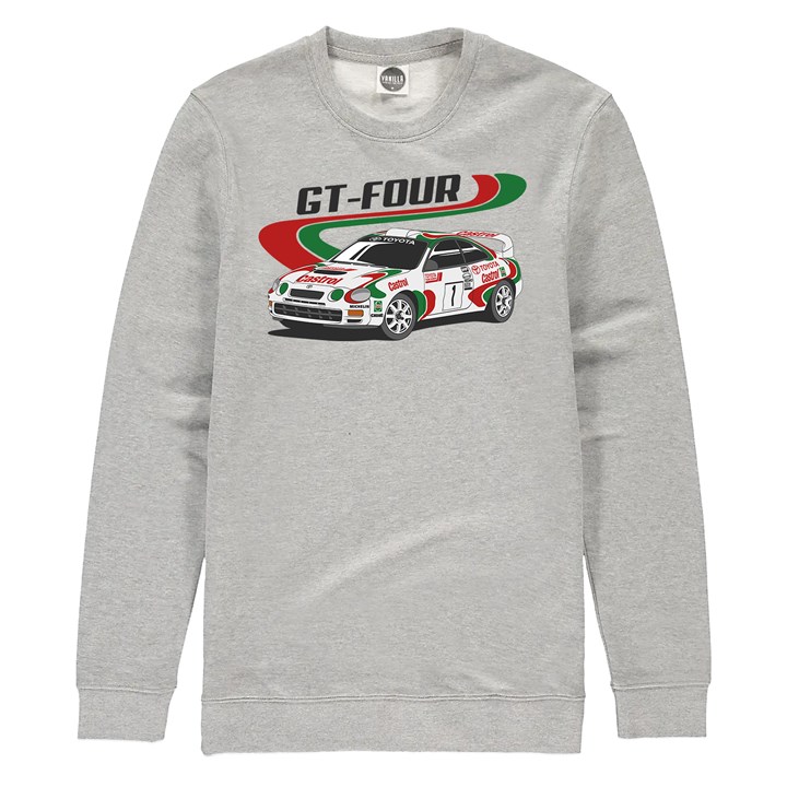 Toyota Celica GT-Four Group A Rally Legend Sweatshirt Heather Grey - click to enlarge