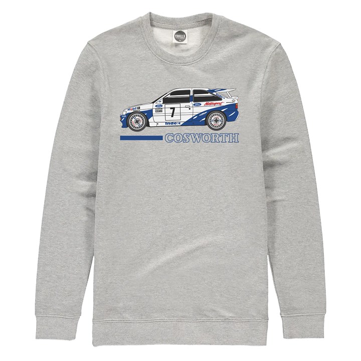 Ford Escort RS Cosworth Group A Rally Legend Sweatshirt Heather Grey - click to enlarge
