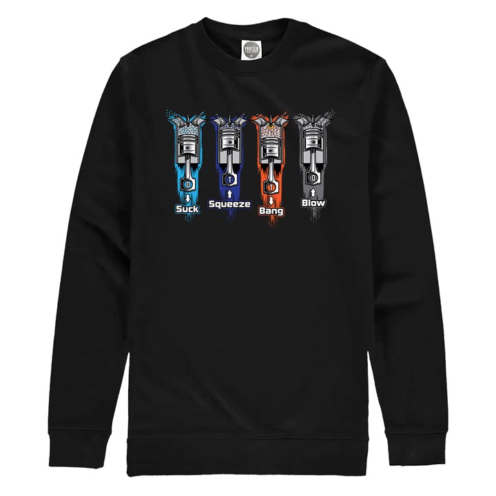 Suck Squeeze Bang Blow Sweatshirt Black - click to enlarge