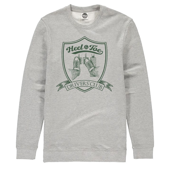 Heel & Toe Drivers Club Sweatshirt Heather Grey - click to enlarge