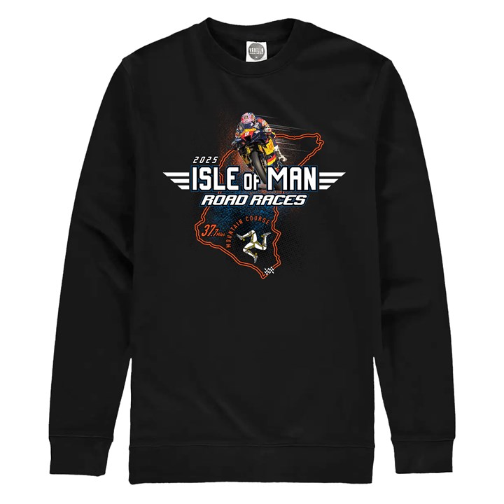 Isle of Man Road Races Course Wings Sweatshirt - click to enlarge