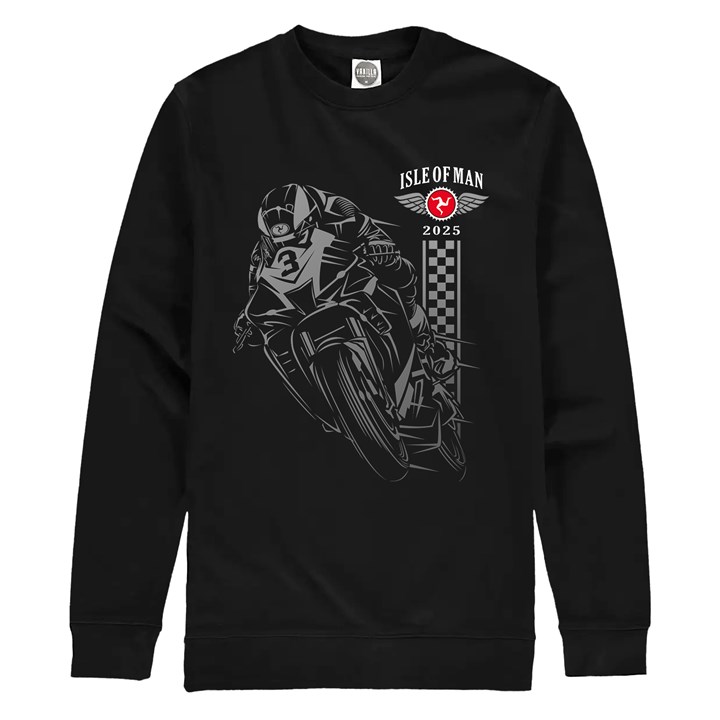 Isle of Man Road Races Shadow Bike 2025 Sweatshirt - click to enlarge