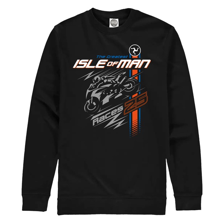 Isle of Man Road Races The Greatest Races 25 Sweatshirt - click to enlarge
