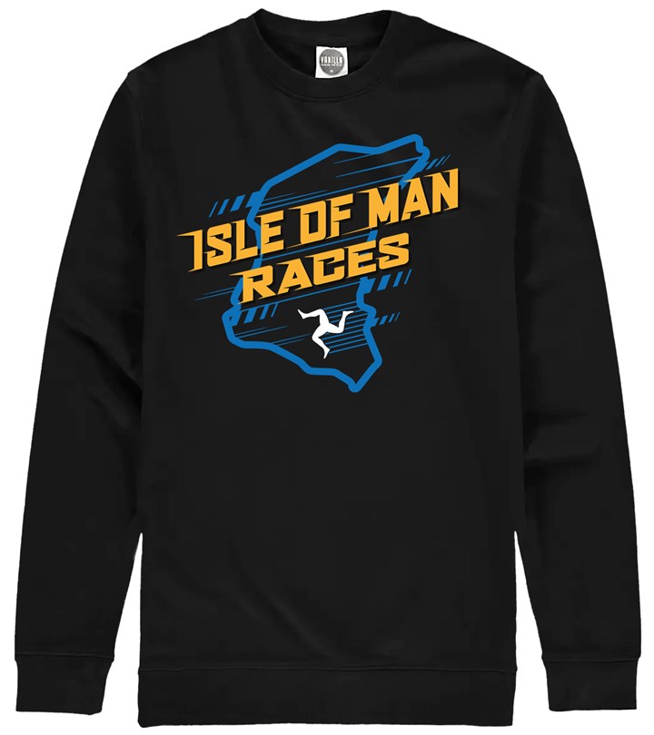 Isle of Man Course Map and 3 Legs Sweatshirt - click to enlarge