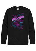 IOM Road Races Course Map 3 Legs 37.75 miles Sweatshirt