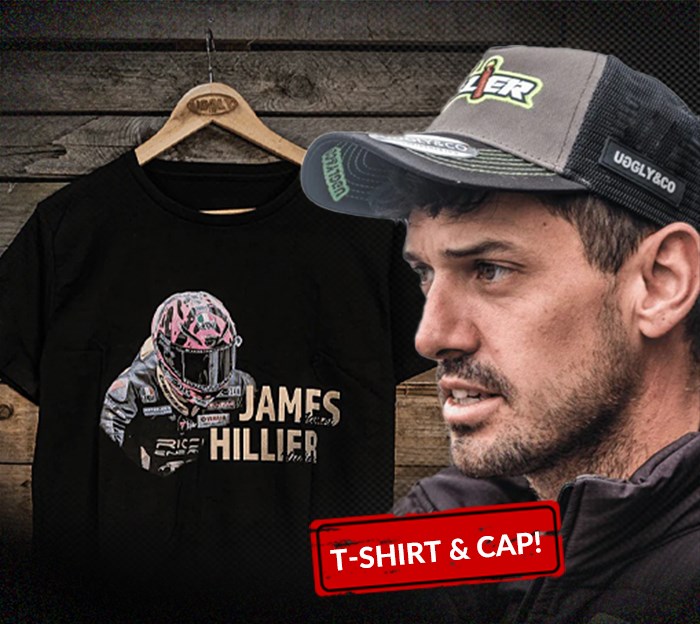 James Hillier Racing T-Shirt & Cap - click to enlarge