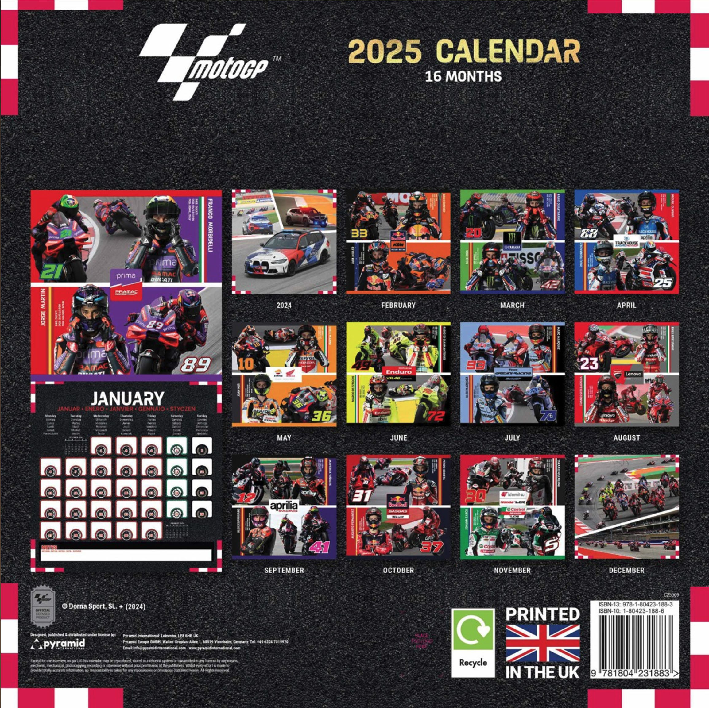 MotoGP 2025 Wall Calendar : Duke Video