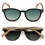 SOEK Taine Black tortoiseshell frame Khaki lens Walnut arms