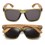 SOEK Dalton Khaki frame Black lens Walnut arms