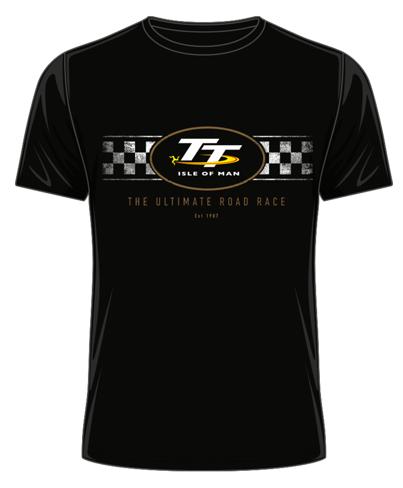 TT Logo Check Design T-Shirt Black : Duke Video