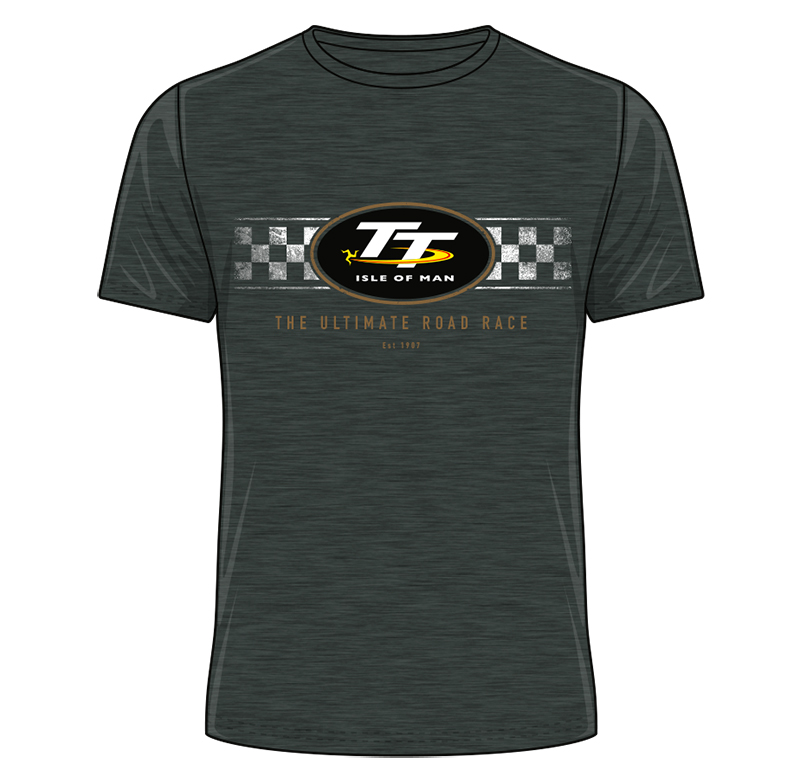 TT Logo Check Design T-Shirt Dark Heather : Duke Video
