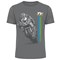 TT Bike 2 Blue/Green Stripe T-Shirt Charcoal