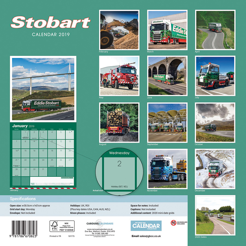 Eddie Stobart 2019 Calendar : Duke Video