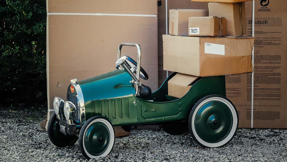 Stock images - parcel delivery car
